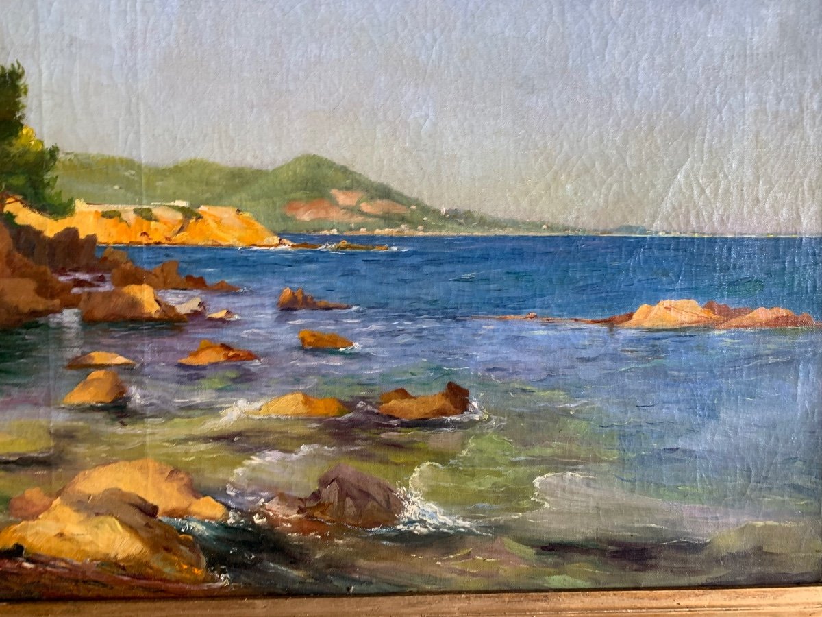 Large Canvas By Félix François Roubaud Seaside-photo-3